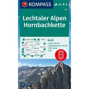 Wanderkarte Kompass 24 Lechtaler Alpen