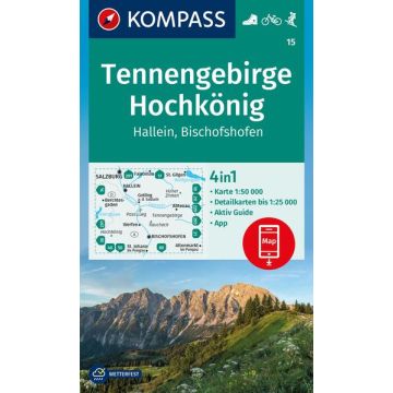 Wanderkarte Kompass 15 Tennengebirge Hochkönig