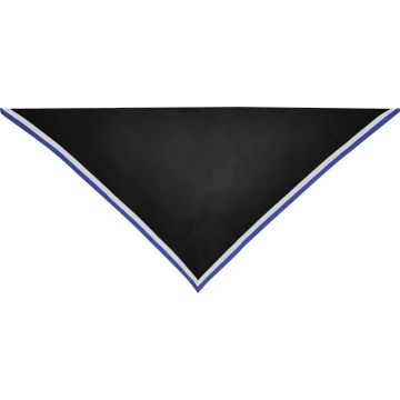 Halstuch schwarz m. 2Rand blau/weiss 1cm