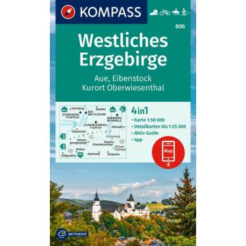 Wanderkarte Kompass 806 Westliches Erzgebirge