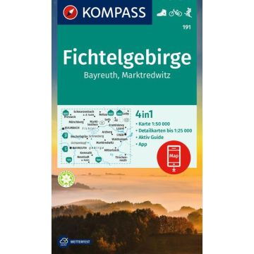 Wanderkarte Kompass 191 Fichtelgebirge 1:50 000