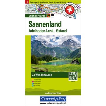 Carte de randonnée Saanenland 1:50 000 / Hallwag 5