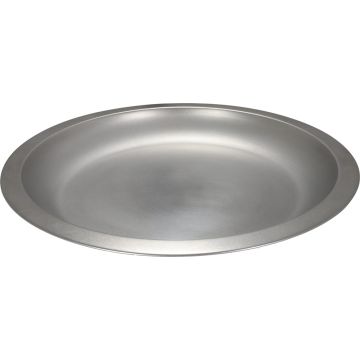 Assiette plate en acier inocxydable mat Ø 23,5 cm