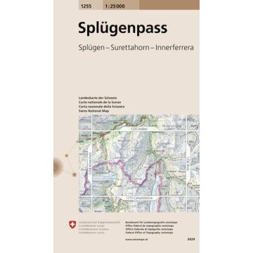 1255 Splügenpass 1:25 000 / Swisstopo
