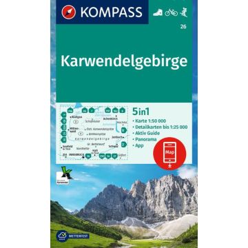 Wanderkarte Kompass 26 Karwendelgebirge 1:50 000