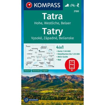 Wanderkarte Kompass 2100 Tatra 1:50 000