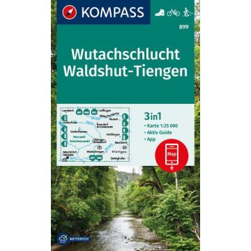 Wanderkarte Kompass 899 Wutachschlucht Waldshut-