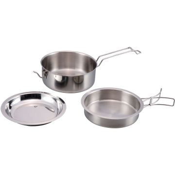 Edelstahlkochset Snap-Pack