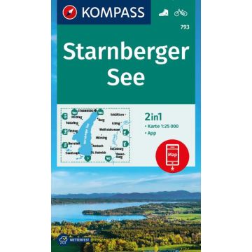 Wanderkarte Kompass 793 Starnberger See 1:25 000