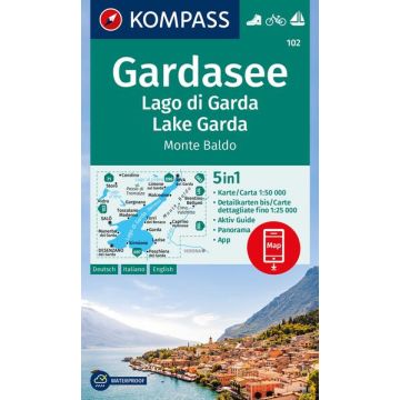 Wanderkarte Kompass 102 Gardasee 1:50 000