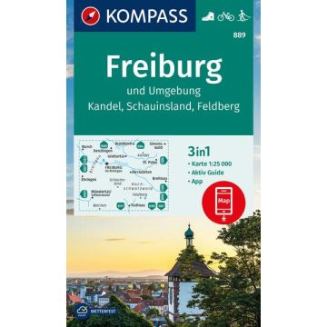 Wanderkarte Kompass 889 Freiburg & Umgebung 1:25 000