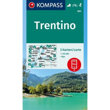 Wanderkarte Kompass 683 Trentino 1: 50 000