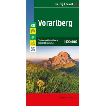 Carte routière Vorarlberg 1:100 000 / Freytag & Berndt