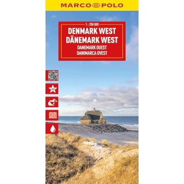 Strassenkarte Dänemark West 1:200 000 / Marco Polo