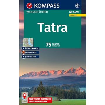 Wanderführer Niedere und Hohe Tatra mit Tourenkarte / Kompass 