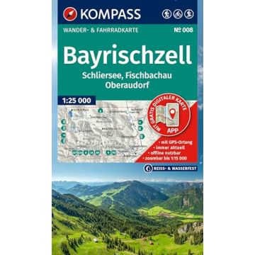 Wanderkarte Kompass 008 Bayrischzell 1:25 000