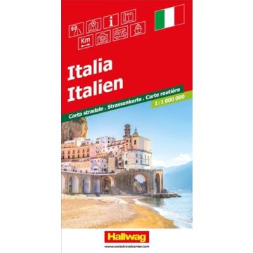 Strassenkarte Italien 1:1 Mio. / Hallwag