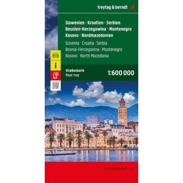 Strassenkarte Slowenien Kroatien Serbien Bosnien-Herzegowina... 1:600 000 / F+B 