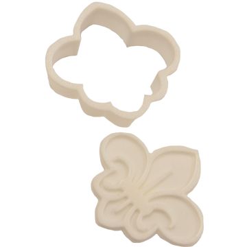 Guetzli-Ausstechform Pfadililie mit Stempel