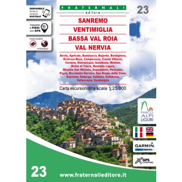 Carte de randonnée Sanremo Ventimiglia 1:25 000 / Fraternali Nr. 23