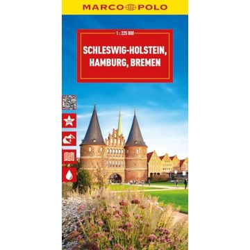 Strassenkarte Schleswig-Holstein  1:200 000 / Marco Polo Deutschland 1