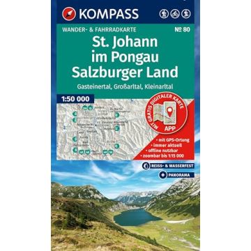 Wanderkarte Kompass 80 St. Johann Salzburger Land