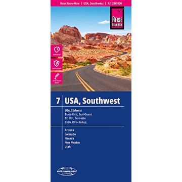 Strassenkarte USA Südwest 1:1 250 000 / Reise Know-How