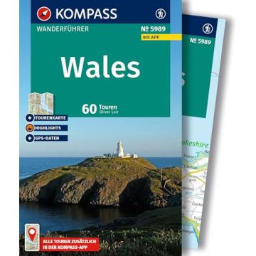Wanderführer Wales (mit Tourenkarte) / Kompass