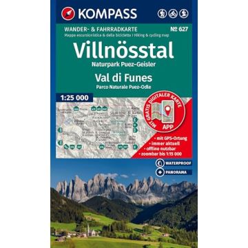 Wanderkarte Kompass 627 Villnösstal 1:25 000