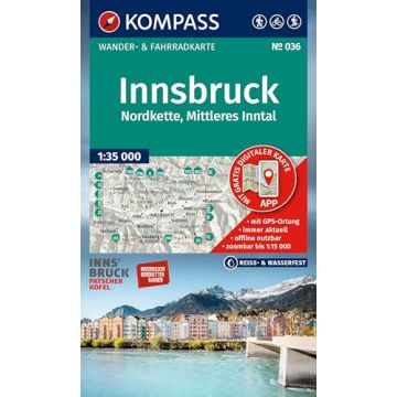 Wanderkarte Kompass 036 Innsbruck & Umgebung