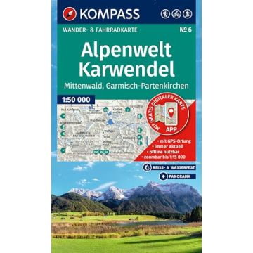 Wanderkarte Kompass 6 Alpenwelt Karwendel 1:50 000