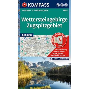 Wanderkarte Kompass 5 Wettersteingebirge 1:50 000