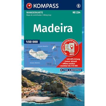 Wanderkarte Kompass 234 Madeira 1:50 000