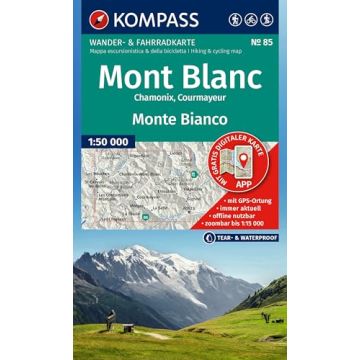 Wanderkarte Kompass 85 Mont Blanc 1:50 000