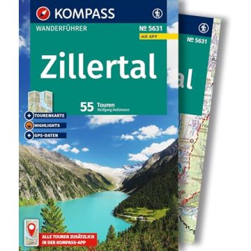 Wanderführer Zillertal mit Tourenkarte / Kompass