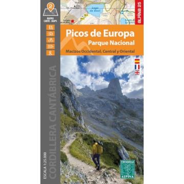 Carte de randonnée Parque Nacional de Picos de Europa 1:25 000 / Alpina