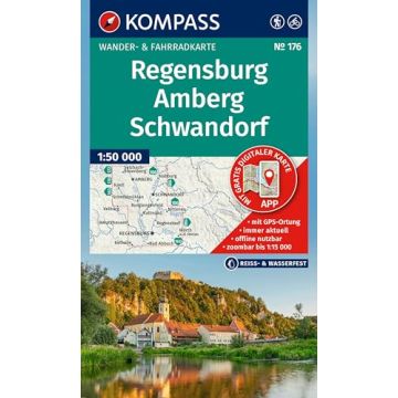 Wanderkarte Kompass 176 Regensburg Amberg