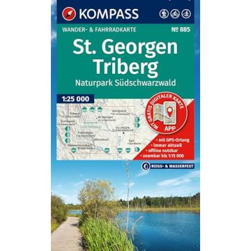 Wanderkarte Kompass 885 St.Georgen Triberg