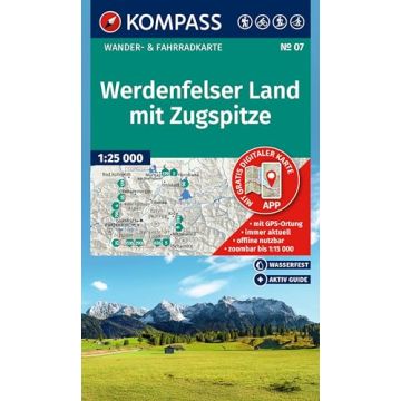 Wanderkarte Kompass 07 Werdenfelser Land Zugspitze