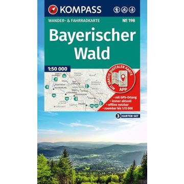 Wanderkarte Kompass 198 Bayerischer Wald 1:50 000