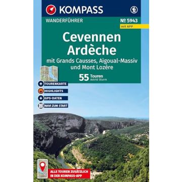 Wanderführer Cevennen Ardèche (mit Tourenkarte) / Kompass