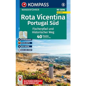 Wanderführer Rota Vicentina Portugal Süd (mit Tourenkarte) / Kompass