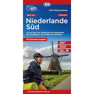 Velokarte ADFC NL 2 Niederlande Süd 1:150 000 / BVA