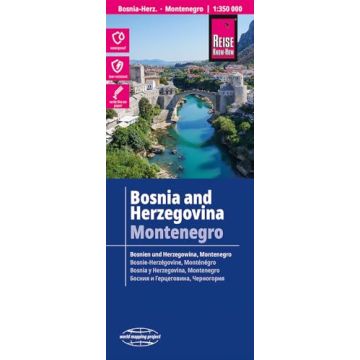 Carte routière Bosnie-Herzégovine Monténégro 1:350 000 / Reise Know-How