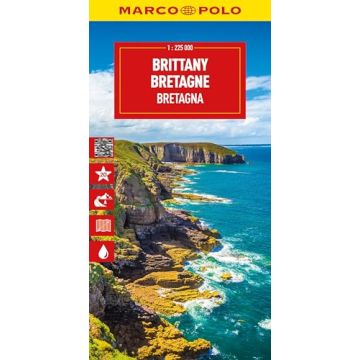 Strassenkarte Bretagne 1:225 000 / Marco Polo