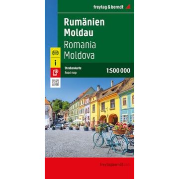 Carte routière Roumanie Moldavie 1:500 000 / Freytag & Berndt