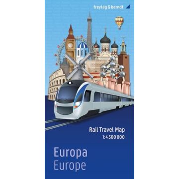 Europa Rail Travel Map 1:4 500 000 / Freytag & Berndt