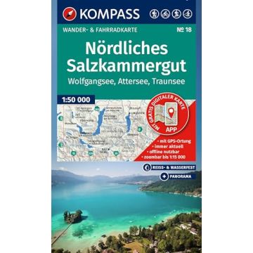 Wanderkarte Kompass 18 Nördliches Salzkammergut
