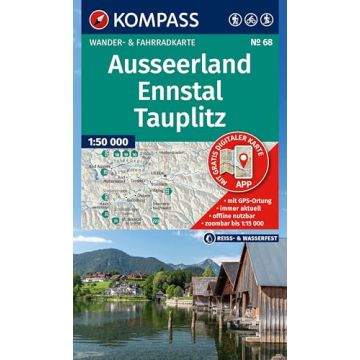 Wanderkarte Kompass 68 Ausseerland Ennstal 1:50