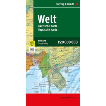 Welt politisch - physisch 1:20 Mio. / Freytag & Berndt